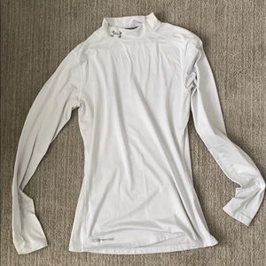 Under amour white long sleeve workout shirt